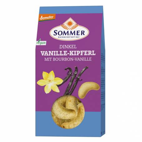 Fursecuri vegane din grau spelta si vanilie, eco-bio, 150 g, Demeter Sommer-Co