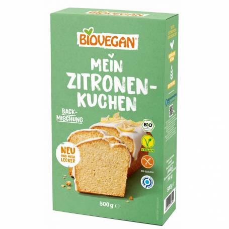 Mix pentru chec cu lamaie, fara gluten, eco-bio, 500 g, Biovegan