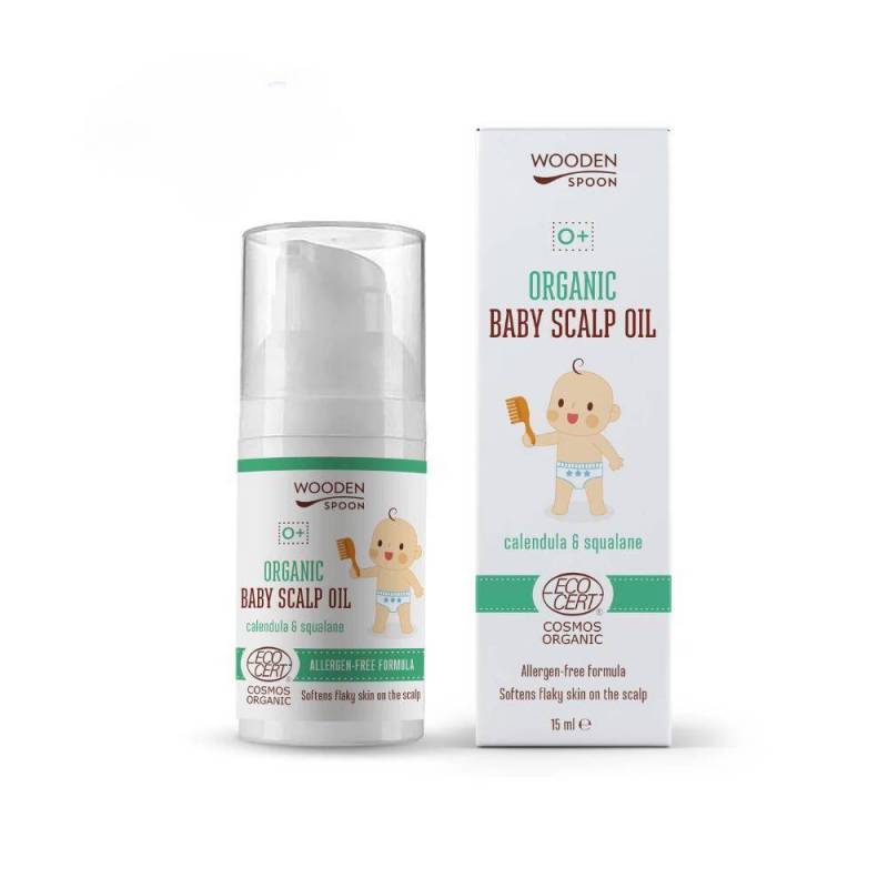 Ulei pentru scalpul bebelusilor, eco-bio, 15 ml, Wooden Spoon