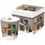 Cana de portelan in cutie cadou, 0.35l, Sweater cats - Pronat