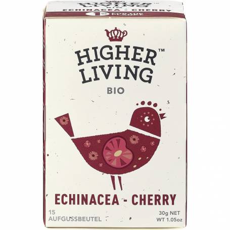 Ceai de echinaceea si cirese, eco-bio, 20 plicuri, Higher Living