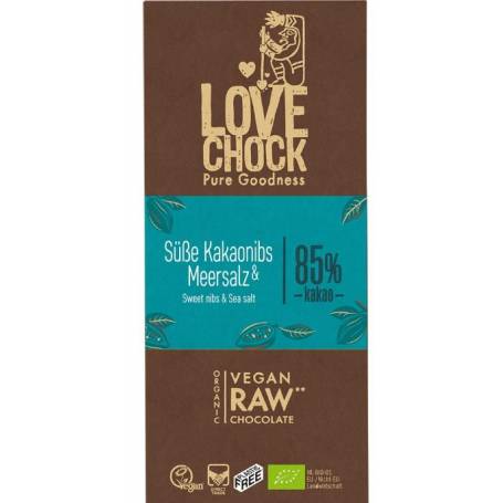 Ciocolata RAW Vegana cu sare de mare Eco-Bio 70g - Lovechock
