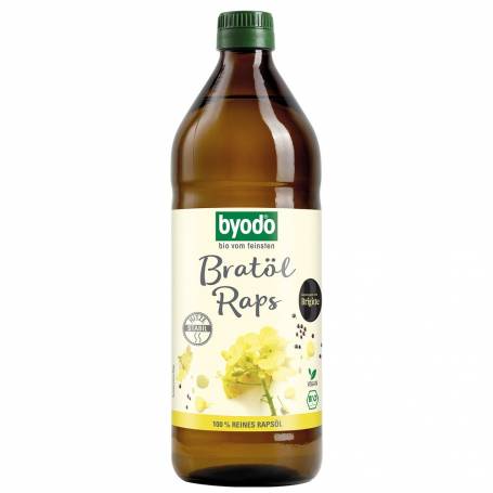 Ulei de rapita dezodorizat pentru prajit, eco-bio, 750 ml, Byodo
