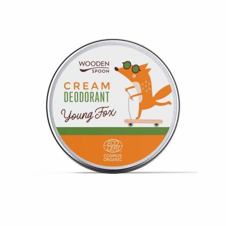 Deodorant crema pentru tineri Young Fox, eco-bio, 60ml, Wooden Spoon