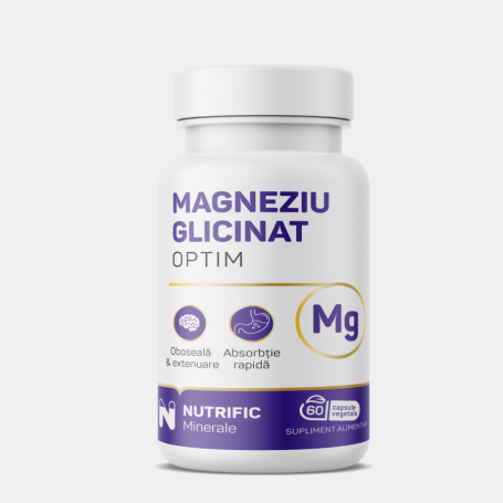 Magneziu Glicinat Optim, 60 capsule vegetale, Nutrific