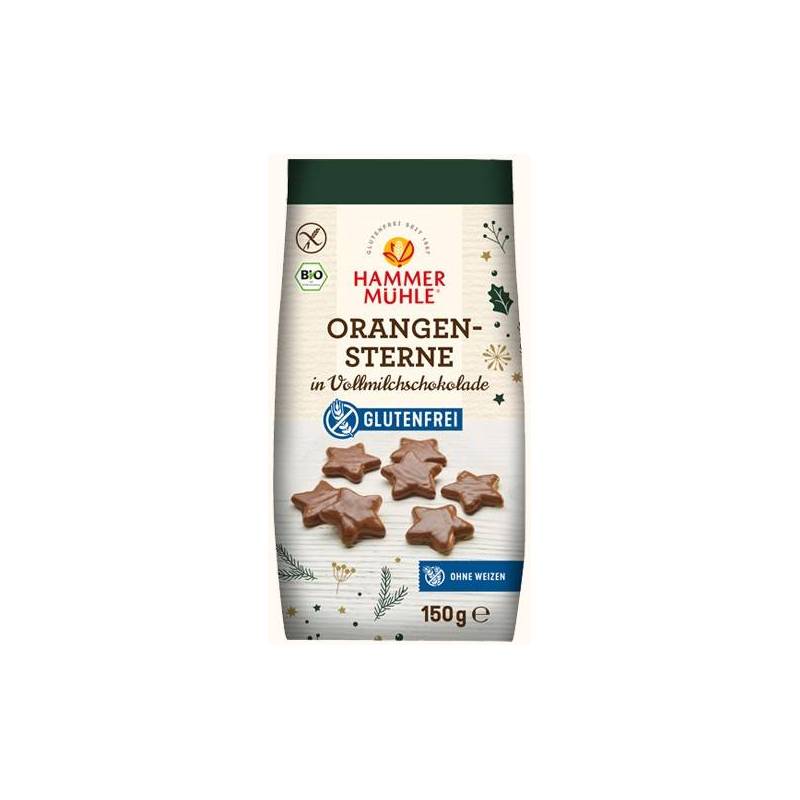 Stelute cu portocale glazurate cu ciocolata cu lapte, Fara gluten