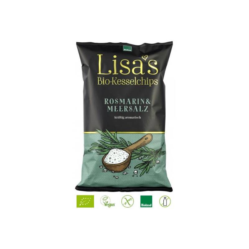 Chipsuri de cartofi cu rozmarin si sare de mare Fara gluten Eco-Bio