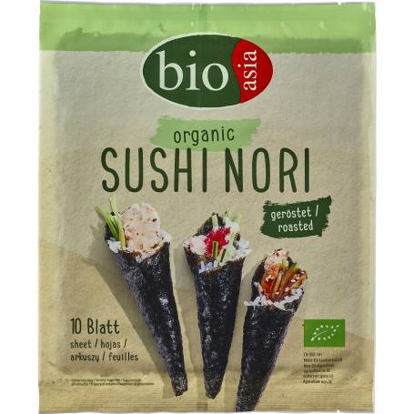 Foi de alge Sushi Nori, eco-bio, 10 bucati, 25 g, BioAsia