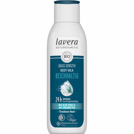 Lapte de corp sensitiv aloe vera si unt de shea,eco-bio,250 ml, Lavera