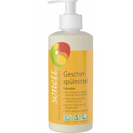 Detergent cu dozator pentru spalat vase cu galbenele Ecologic 300ml - Sonett