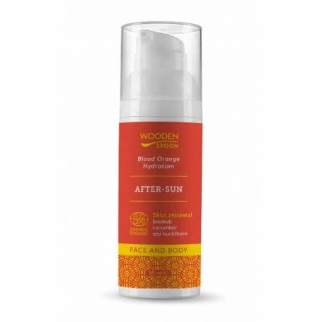 Lotiune dupa plaja pentru fata si corp, eco-bio, 50 ml, Wooden Spoon