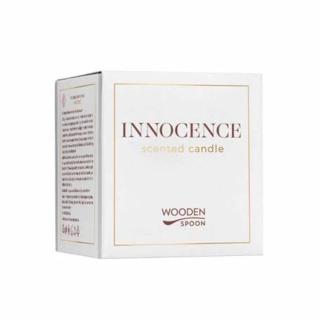 Lumanare naturala cu lemn de santal Innocence, eco-bio, 200 g, Wooden Spoon