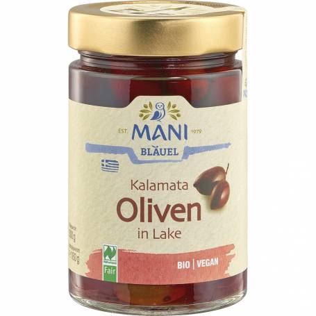 Masline Kalamata in saramura, eco-bio, 300 g, Mani