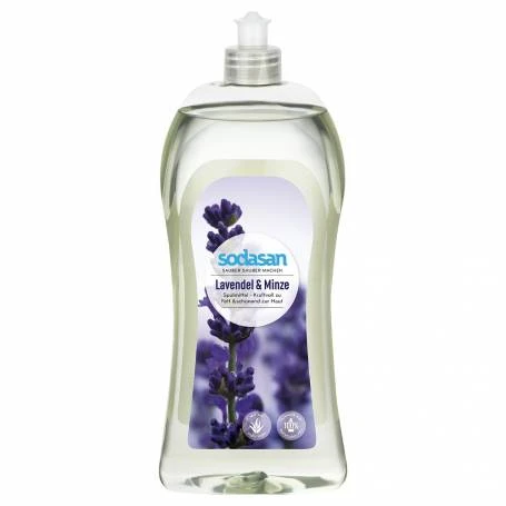 Detergent lichid de vase cu lavanda si menta, 1 L, Sodasan