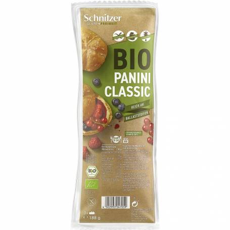 Chifle panini clasice, fara gluten, 3 bucati, eco-bio, 188 g, Schnitzer