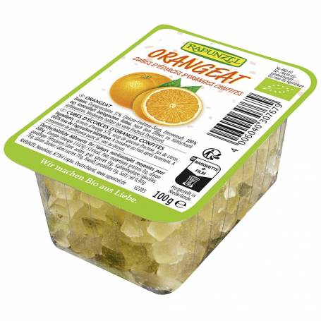 Coaja de portocala confiata, eco-bio, 100 g, Rapunzel