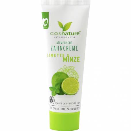 Pasta de dinti cu lime si menta, eco-bio, 75 g, Cosnature