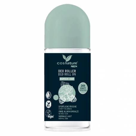 Roll-on fara aluminiu pentru barbati, eco-bio, 50 ml, Cosnature