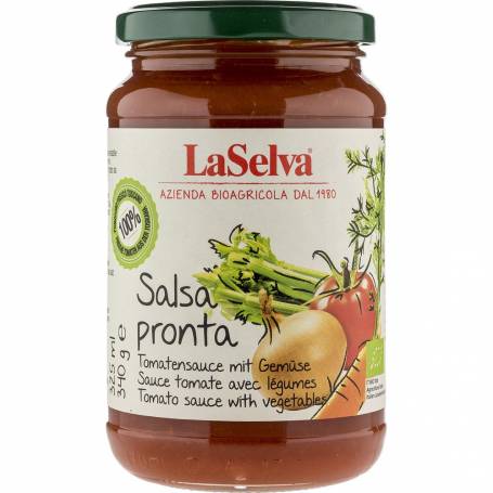 Sos de rosii cu legume Salsa Pronta, eco-bio, 340 g, LaSelva
