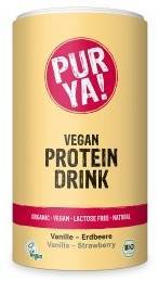 Vegan protein drink vanilie-capsuni eco-bio 550g - pur ya!