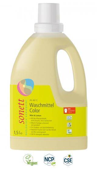 Detergent Lichid Pentru Rufe Colorate Cu Menta Si Lamaie Eco-bio 1.5l - Sonett