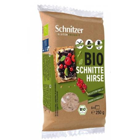 Paine din mei FARA GLUTEN, Fara LACTOZA Eco-Bio 6 felii, 250g - Schnitzer