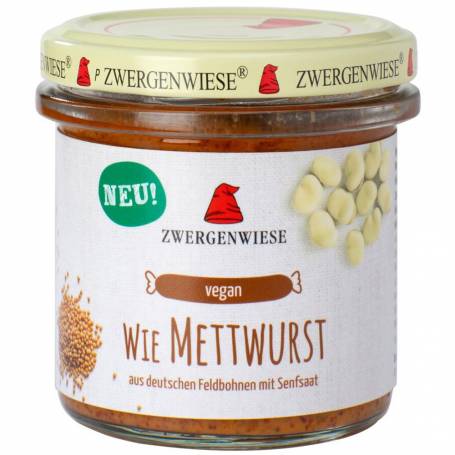 Crema tartinabila vegana Mettwurst, fara gluten, eco-bio, 140 g, Zwergenwiese