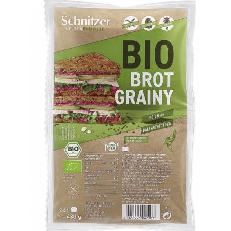 Paine toast cu seminte de chia Fara Gluten Eco-Bio 430g - Schnitzer
