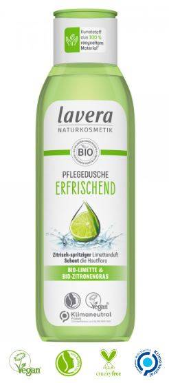 Gel De Dus Revigorant Cu Lime Si Lemongrass Eco-bio 250ml - Lavera
