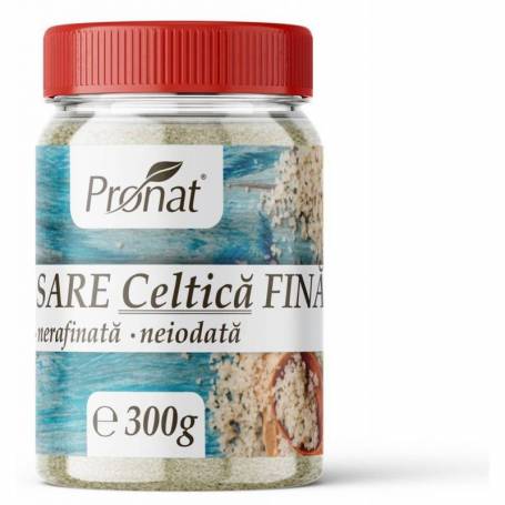 Sare celtica fina, nerafinată, neiodata, 300 g, Pronat