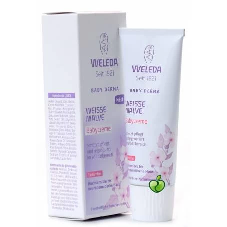 Crema pentru zona scutecului cu nalba alba Baby Derma - 50 ml - Weleda