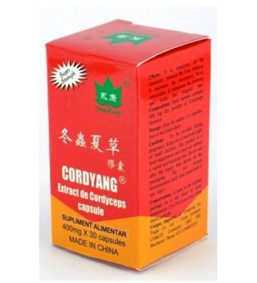 Cordyang - cordyceps sinensis extract 400mg - 30cps - yong kang