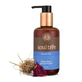 Gel de dus ayurvedic cu trandafir si vetiver, eco-bio, 250 ml, Soultree