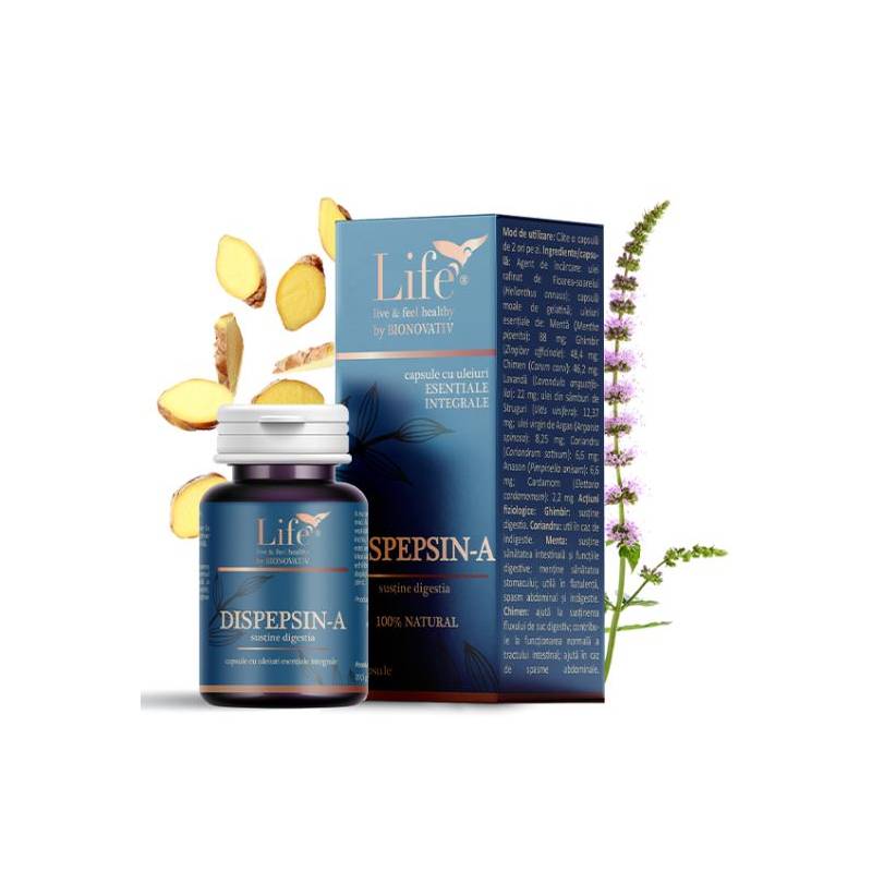 DISPEPSIN-A capsule cu uleiuri esentiale 15 capsule - DVR Pharm