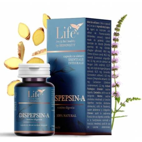 DISPEPSIN-A capsule cu uleiuri esentiale 15 capsule - DVR Pharm