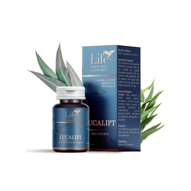 Eucalipt capsule cu uleiuri esentiale 15 capsule- DVR Pharm