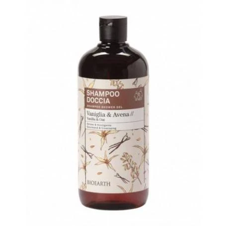 Sampon si gel de dus cu vanilie si ovaz, 500 ml, Family Bioearth
