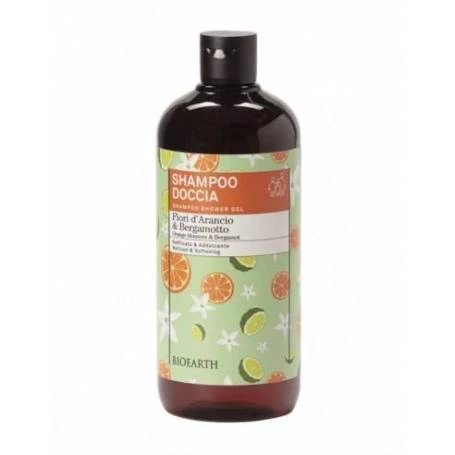Sampon si gel de dus, cu flori de portocal si bergamota, 500 ml, Family Bioearth