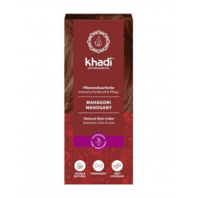 Henna, vopsea de par fara amoniac, Rosu Mahon, 100 g, Khadi