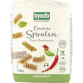 Paste Spirelli din grau emmer Eco-Bio 500g - Byodo
