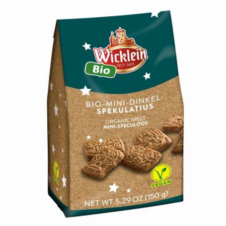 Mini biscuiti spekulatius din spelta, eco-bio, 150 g, Pronat