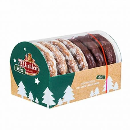 Turta dulce doua sortimente cu glazura de ciocolata si glazura de zahar Eco-Bio 200g - Wicklein