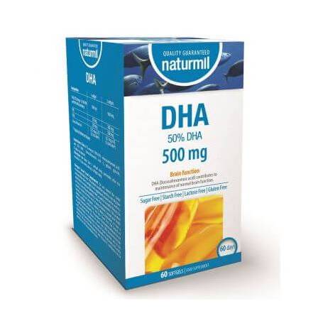 DHA 50% 500 mg 60, 60cps - Naturmil