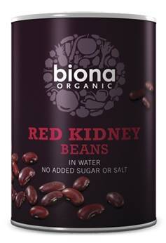 Fasole rosie red kidney boabe conserva eco-bio 400g - biona