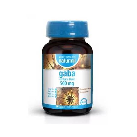 GABA 500mg cu biotina (B7) 50mg, 60 capsule - DIETMED-NATURMIL