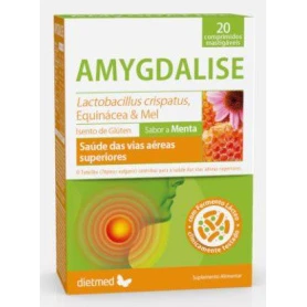 AMYGDALISE, dureri de gat si amigdalita, 20 comprimate masticabile - DIETMED