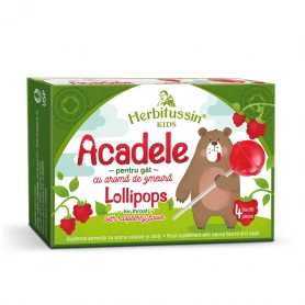 Herbitussin Kids acadele cu aroma de zmeura, 4 bucati, USP