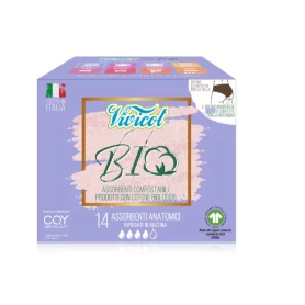 Absorbante de zi din bumbac, eco-bio, hipoalergenic, compostabil, fara aripioare, 4 picaturi, 14 buc,  VIVICOT BIO