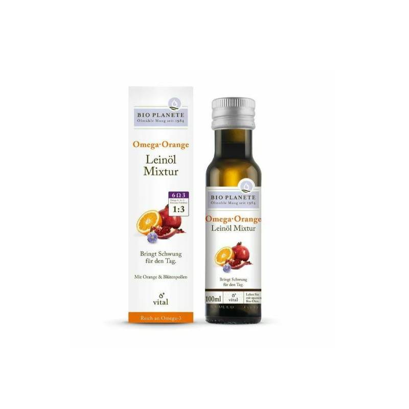 Amestec de ulei de in Omega Orange, eco-bio, 100 ml, Bio Planete