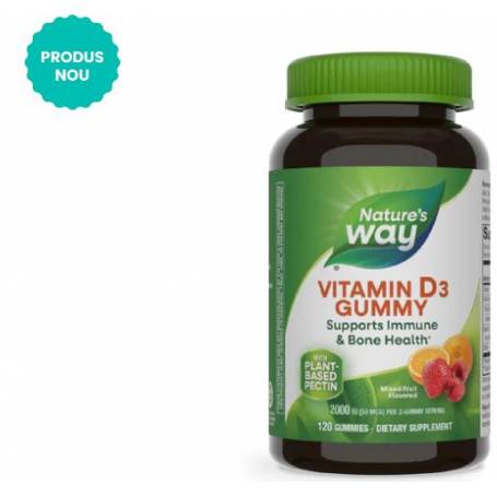 VITAMIN D3 GUMMY 120 JELEURI Pentru Copii - Natures Way